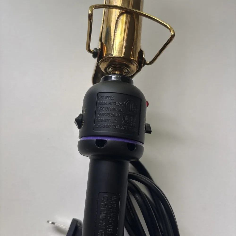Hot Tools Pro Signature Gold Curling Iron Long-Lasting Defined Curls 1 Inch